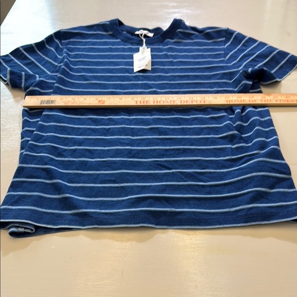 Madewell Indigo-Dyed Slub Tee Size Large - Picture 6 of 10